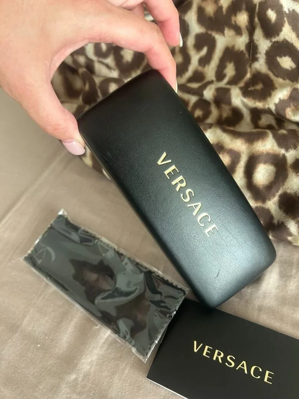 VERSACE BLACK HARD CASE FOR SUNGLASSES